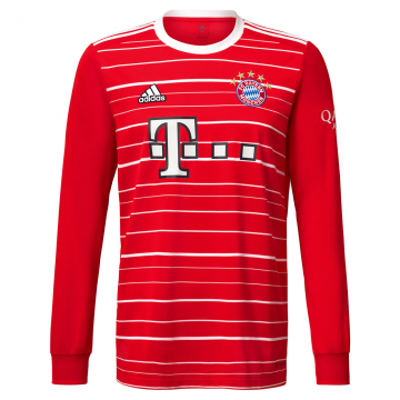 #Long Sleeve Bayern Munich 2022-23 Home Soccer Jerseys Men's