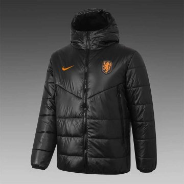 2020-21 Netherlands Black Men's Football Winter Jacket