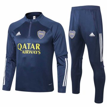 2020-21 Boca Juniors Navy Half Zip Men's Football Training Suit(Jacket + Pants)