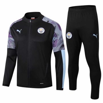 2019-20 Manchester City Black Men's Football Training Suit(Jacket + Pants) [47012120]