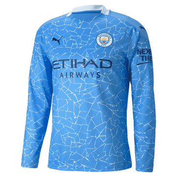 2020-21 Manchester City Home LS Men Football Jersey Shirts