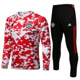 Manchester United 2021-22 Red - White Soccer Training Suit Men's