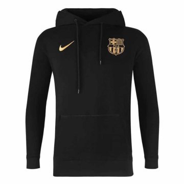 2020-21 Barcelona Hoodie Black Men's Football Winter Jacket