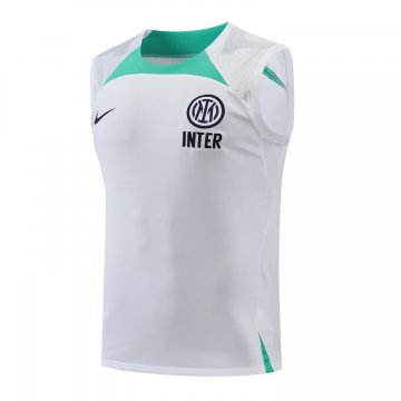 Inter Milan 2022-23 White Soccer Singlet Jerseys Men's