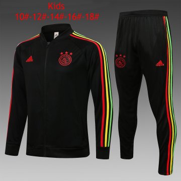 Ajax 2021-22 Black Soccer Training Suit Jacket + Pants Kid's