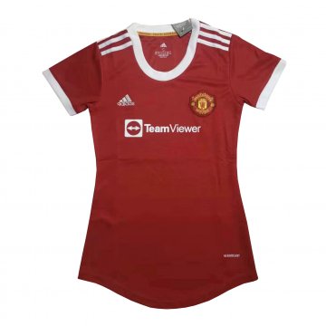 2021-22 Manchester United Home Football Jersey Shirts Wome's