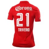 2016-17 Toluca Home Red Football Jersey Shirts Triverio #21