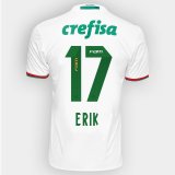 2016-17 Palmeiras Away White Football Jersey Shirts Erik #17