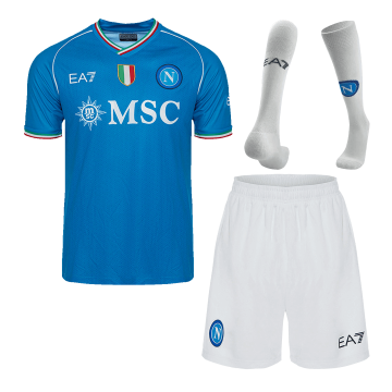 Napoli 2023-24 Home Soccer Jerseys + Short + Socks Men's
