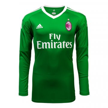 2017-18 AC Milan Goalkeeper Green LS Football Jersey Shirts