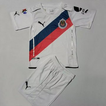 Kids 2016-17 Chivas Away White Football Jersey Shirts Kit(Shirt+Shorts)
