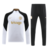 Chelsea 2023-24 White Soccer Sweatshirt + Pants Men's
