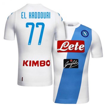 2016-17 Napoli Away White Football Jersey Shirts #77 Omar El Kaddouri