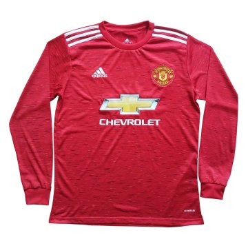 2020-21 Manchester United Home Red LS Men Football Jersey Shirts