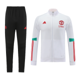 Manchester United 2023/24 White Soccer Jacket + Pants Men's