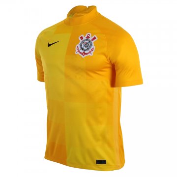 Corinthians 2021-22 Yellow Goalkeeper Men's Soccer Jerseys