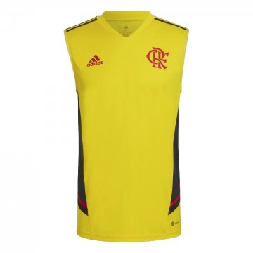 Flamengo 2022-23 Yellow Soccer Singlet Jerseys Men's