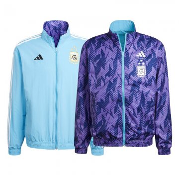 Argentina 2023 3-Star Dual Side Blue / Purple All Weather Windrunner Soccer Jacket Men's