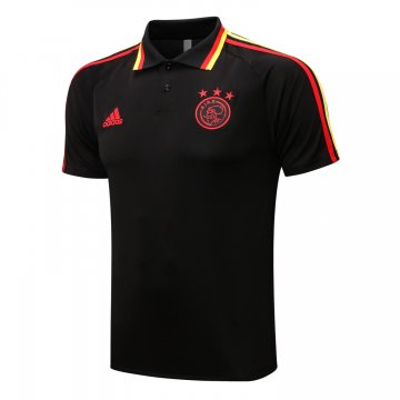 Ajax 2021-22 Black Soccer Polo Jerseys Men's