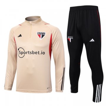 Sao Paulo FC 2023-24 Beige Soccer Training Suit Men's