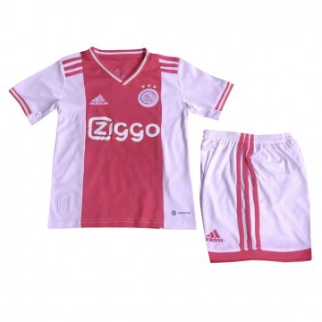 Ajax 2022-23 Home Soccer Jerseys + Short Kid's