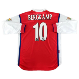 #Retro Bergkamp #10 Arsenal 1998/99 Home Long Sleeve Soccer Jerseys Men's