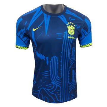 Brazil 2022 Special Edition Blue Cactus Soccer Jerseys Men's