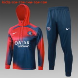 #Hoodie PSG 2023-24 Red Soccer Sweatshirt + Pants Kid's