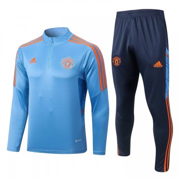 Manchester United 2022-23 Light Blue Soccer Training Suit Men's