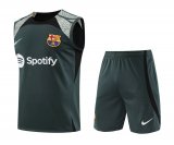 Barcelona 2023-24 Dark Grey Soccer Singlet + Short Men's