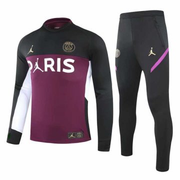 2020-21 PSG x Jordan Purple - Black Men's Football Training Suit [2020127311]