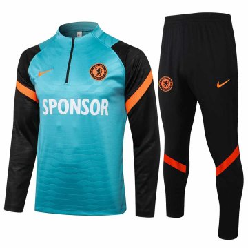2021-22 Chelsea Green Half Zip Football Training Suit Men's