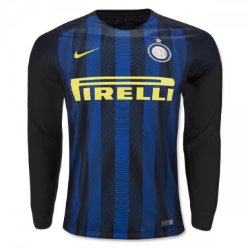 Inter Milan Home LS Blue Football Jersey Shirts 2016-17 [2017422]