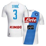 2016-17 Napoli Away White Football Jersey Shirts #3 Ivan Strinic