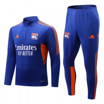 Olympique Lyonnais 2022-23 Blue Soccer Training Suit Men's