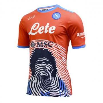 Napoli Maradona 2021-22 Limited Edition Orange Soccer Jerseys Men's