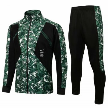 Manchester City 2021-22 Green Soccer Training Suit Jacket + Pants Men's