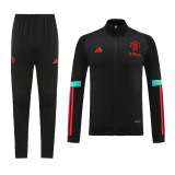 Manchester United 2023/24 Black Soccer Jacket + Pants Men's