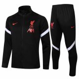 2021-22 Liverpool Black Football Training Suit(Jacket + Pants) Men's