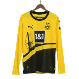 #Long Sleeve Borussia Dortmund 2023/24 Home Soccer Jerseys Men's