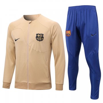 Barcelona 2022-23 Apricot Soccer Jacket + Pants Men's