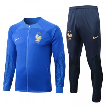 France 2022 Blue Soccer Jacket + Pants Men's