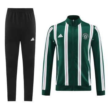 Manchester United 2023-24 Green&White Soccer Jacket + Pants Men's