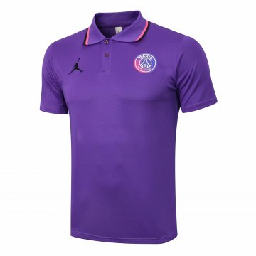 2021-22 PSG x Jordan Purple II Men's Football Polo Shirt