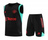 Manchester United 2023-24 Black II Soccer Singlet + Short Men's