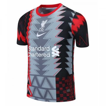 2021-22 Liverpool Grey Men's Short Football Training Shirt