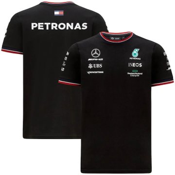 Mercedes AMG Petronas F1 Team 2021 Black Soccer T-Shirt Men's [20210614080]