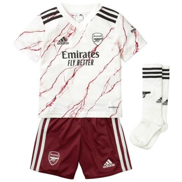 2020-21 Arsenal Away White Kids Football Kit(Shirt+Short+Socks)