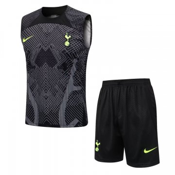 Tottenham Hotspur 2021-22 Black Soccer Singlet + Shorts Men's