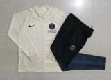 PSG 2023-24 Cream Soccer Jacket + Pants Men's